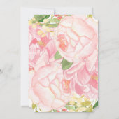 Pink Peonies Probe Dinner Einladungen (Rückseite)