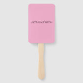 Pink Peonies Rokoko Frame Wedding Fächer (Rückseite)