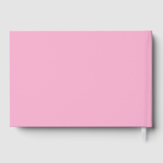 Pink Peonies Rokoko Frame Wedding Gästebuch (Rückseite)