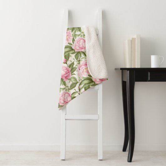 Pink Peonies Sherpadecke (Beispiel)