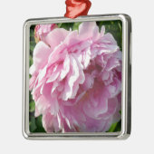 Pink Peonies Silbernes Ornament (Links)