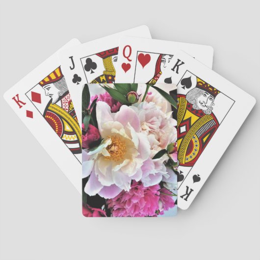 Pink Peonies Spielkarten (Rückseite)