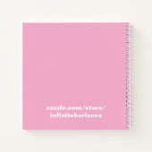 Pink Peonies Spiral Notebook Notizblock (Rückseite)