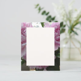 Pink Peonies Stationery Sheet