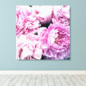 Pink Peonies Stretched Canvas Print Leinwanddruck (Insitu (Holzboden))