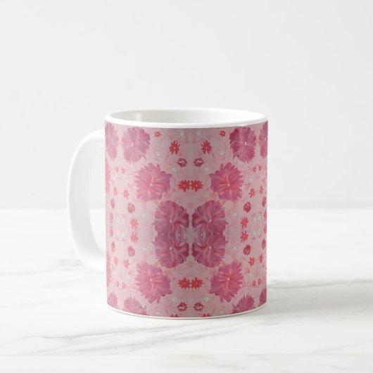 Pink Peonies Tasse (Vorderseite Links)