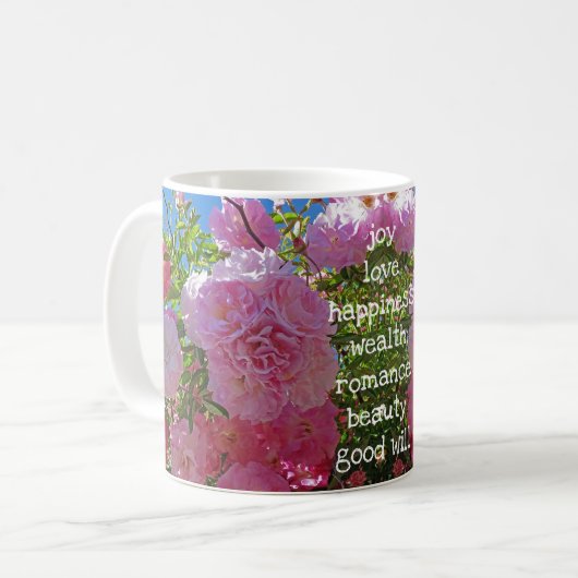Pink Peonies - Tasse (Vorderseite Links)