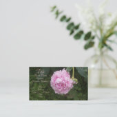 Pink Peonies Visitenkarte (Stehend Vorderseite)