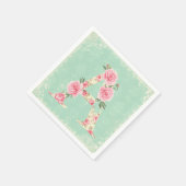 Pink Peonies von Natasha Us Serviette (Ecke)