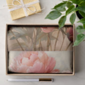 Pink Peonies Wasserfarbe auf Parchueseite Seidenpapier (Geschenk)