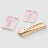 Pink Peonies Watercolor | Hochzeit Fächer (Non-assembled)