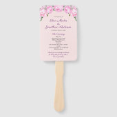 Pink Peonies Watercolor | Hochzeit Fächer (Vorderseite)