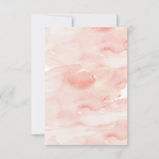 Pink Peonies Wedding Einladungs-Antwortkarte RSVP Karte (Rückseite)