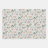 Pink Peonies Wedding Gift Wrap Geschenkpapier Set (Vorderseite 3)