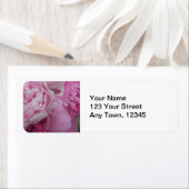 Pink Peonies Wedding Return Address Label (Insitu)