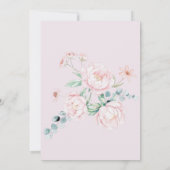 Pink Peonies Wildblumen Bow Garden Brautparty Einladung (Rückseite)