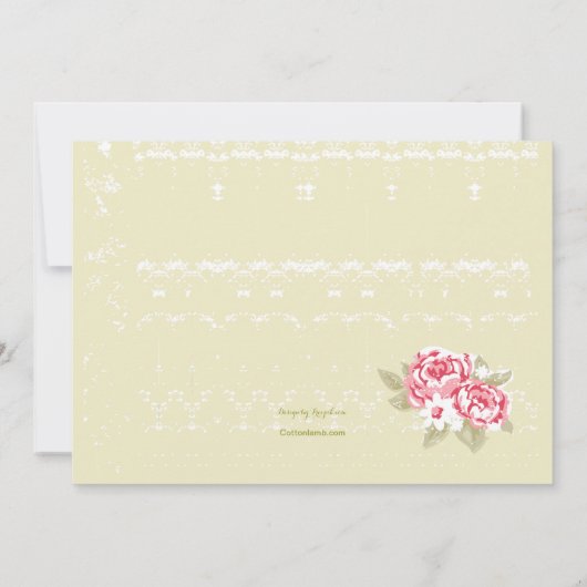 Pink Peony (1) Einladung (Rückseite)