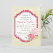 Pink Peony (3) Einladung (Stehend Vorderseite)