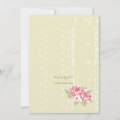 Pink Peony (3) Einladung (Rückseite)