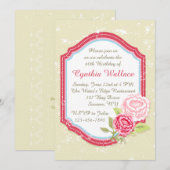 Pink Peony (3) Einladung (Vorne/Hinten)