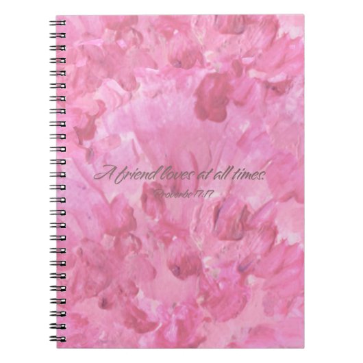 Pink Peony-A Friend Loves Spiral Notebook Notizblock (Vorderseite)
