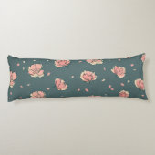 Pink Peony and Bow Pattern Seitenschläferkissen (Rückseite)