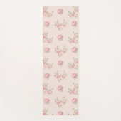 Pink Peony and Rose Pattern Yogamatte (Vorderseite)