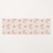 Pink Peony and Rose Pattern Yogamatte (Vorderseite (Horizontal))