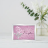 Pink Peony and Silver Enclosure Card Begleitkarte (Stehend Vorderseite)