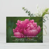 Pink Peony Ankündigung Datum freihalten (Stehend Vorderseite)