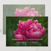 Pink Peony Ankündigung Datum freihalten (Vorne/Hinten)