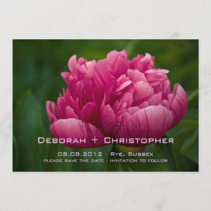 Pink Peony Ankündigung Datum freihalten