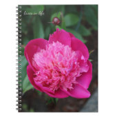 Pink Peony & Baby Bud Notizblock (Vorderseite)