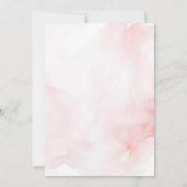 Pink Peony Baby in Bloom Butterfly Einladung (Rückseite)