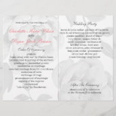 Pink Peony Bifold Hochzeitsprogramm (Rückseite)