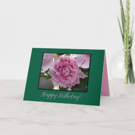 Pink Peony Birthday Card Dankeskarte
