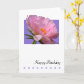 Pink Peony Birthday Grußkarte Karte (Gelbe Blume)