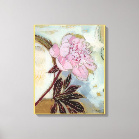 Pink Peony Blossom Leinwanddruck (Vorderseite)