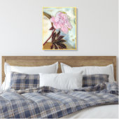 Pink Peony Blossom Leinwanddruck (Insitu (Schlafzimmer))