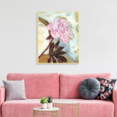 Pink Peony Blossom Leinwanddruck (Insitu (Wohnzimmer))