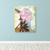 Pink Peony Blossom Leinwanddruck (Insitu (Holzboden))