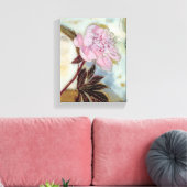 Pink Peony Blossom Leinwanddruck (Insitu (Wohnzimmer))