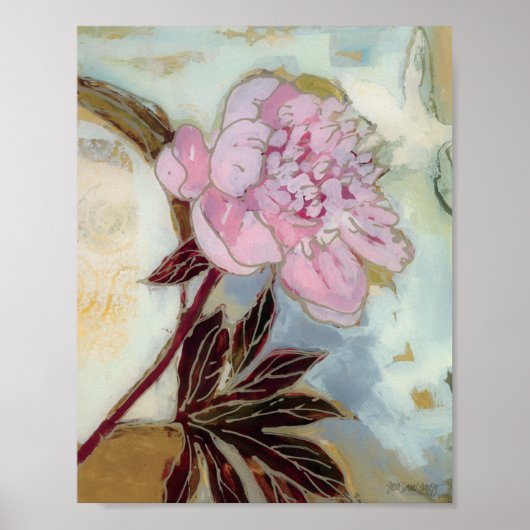Pink Peony Blossom Poster (Vorne)