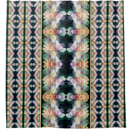 Pink Peony Blume Abstrakt Duschvorhang (Vorderseite)