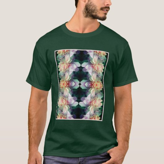 Pink Peony Blume Abstrakt T-Shirt (Vorderseite)