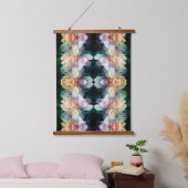 Pink Peony Blume Abstrakt Wandteppich Mit Holzrahmen (Schlafzimmer)