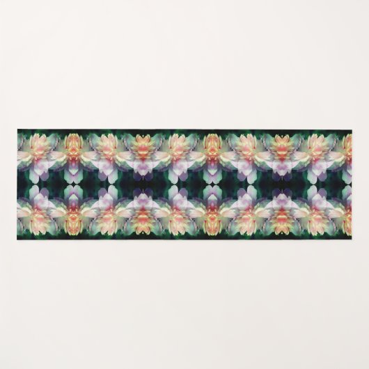 Pink Peony Blume Abstrakt Yogamatte (Vorderseite (Horizontal))
