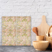 Pink Peony Blume Alphonse Mucha Fliese