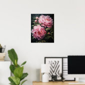 Pink Peony Blume Art Print Poster (Heimbüro)
