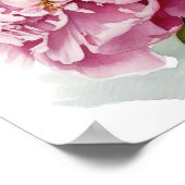 Pink Peony Blume Art Print Poster (Ecke)